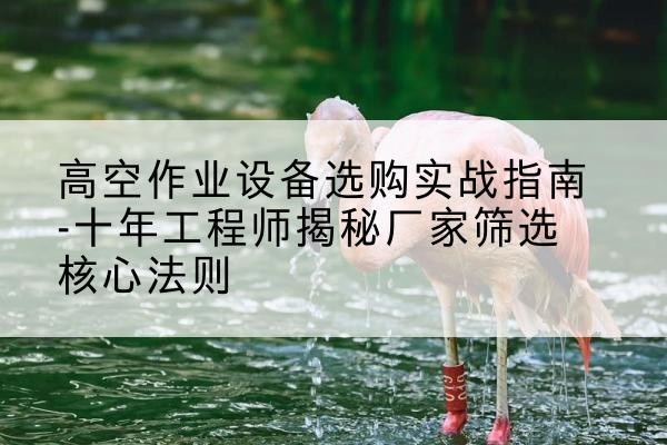 武威剪叉式升降机厂家-高空作业设备选购实战指南-十年工程师揭秘厂家筛选核心法则