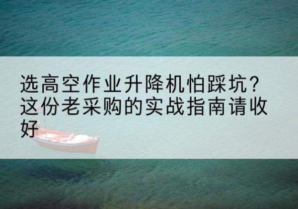 武威高空作业升降机厂家推荐-选高空作业升降机怕踩坑？这份老采购的实战指南请收好