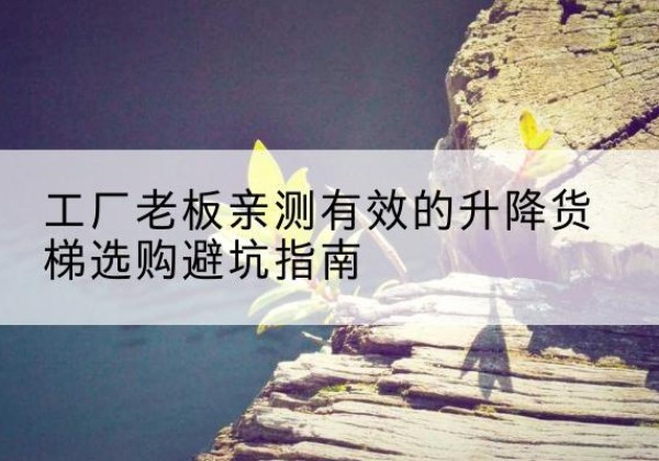 武威升降货梯怎么选-工厂老板亲测有效的升降货梯选购避坑指南